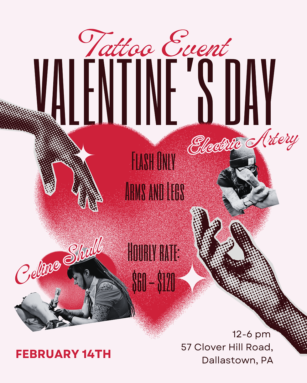 Valentine's Day Flash Tattoo event