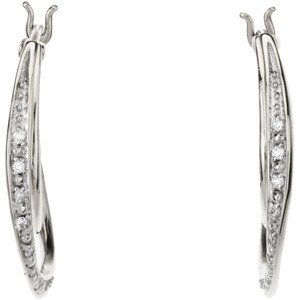Thumbnail: Diamond Hoop Earrings