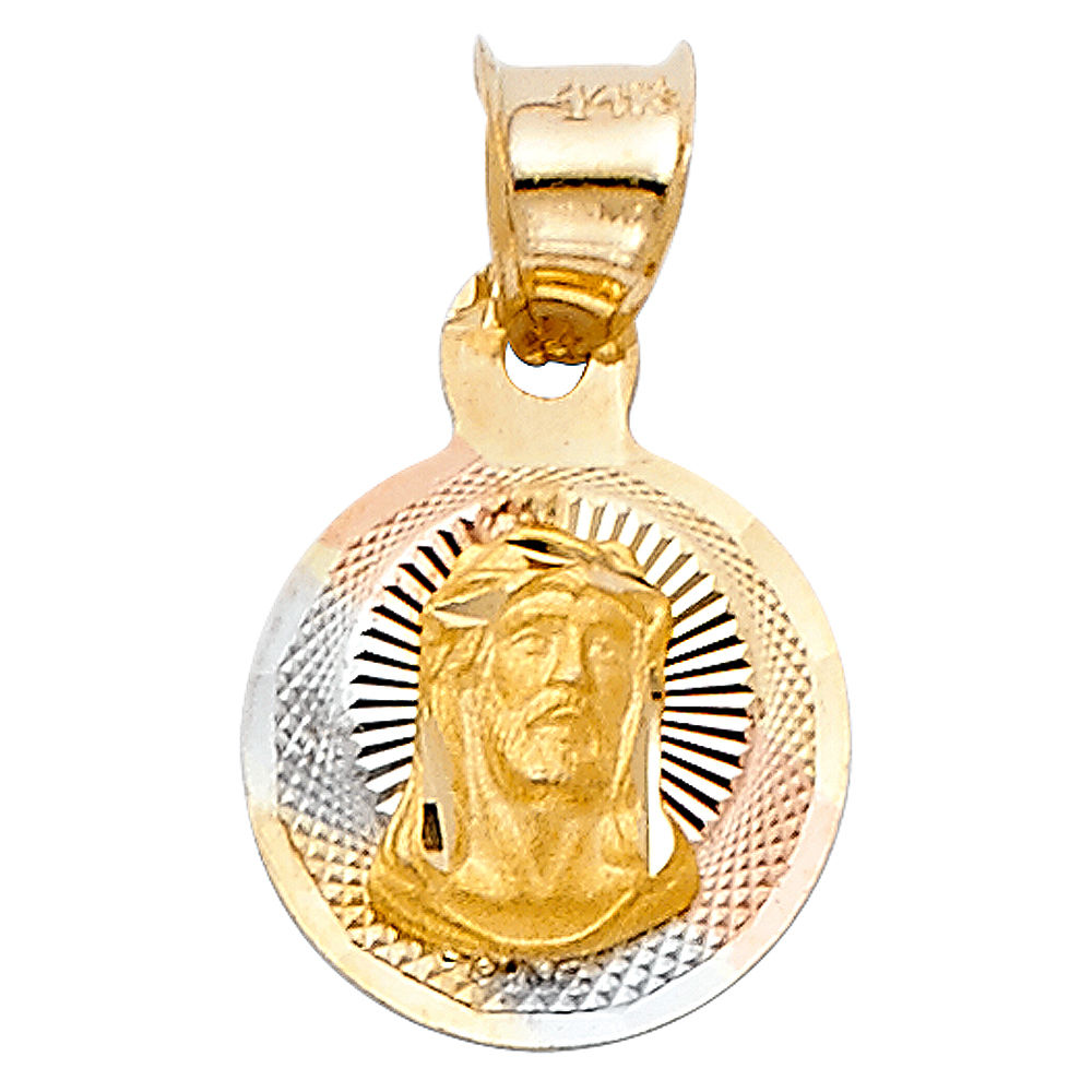 14K 3C JESUS STAMP PENDANT