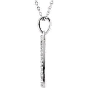 Thumbnail: 14K Yellow 1/5 CTW Diamond Double Sixteenth Note 16" Necklace