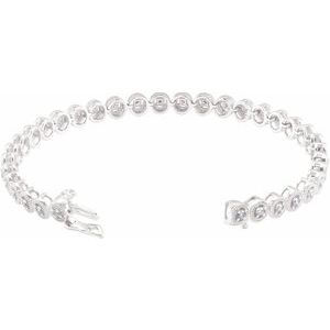 Thumbnail: 14K White 1 CTW Diamond 7" Bracelet