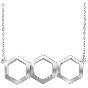 Thumbnail: 14K Rose Geometric 16-18" Necklace