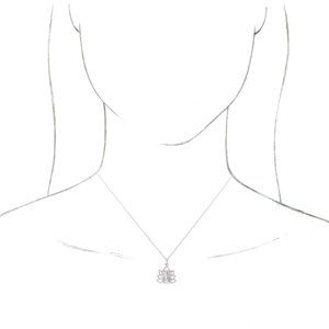 Thumbnail: 14K White Ganesha 16-18" Necklace