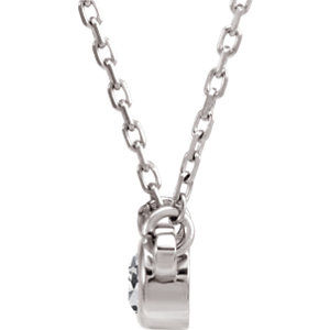 Thumbnail: 14K White Blue Sapphire 16" Necklace