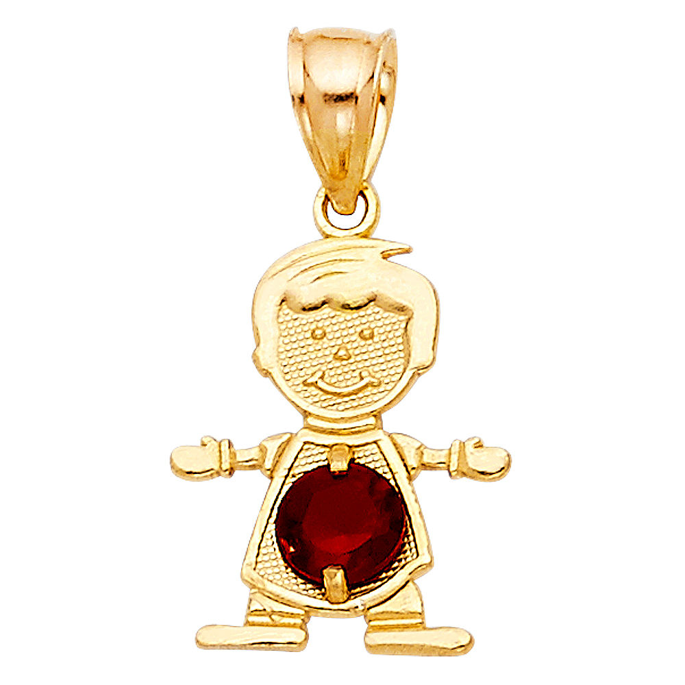 14KY BOY BIRTHSTONE (PT661-01(JAN))