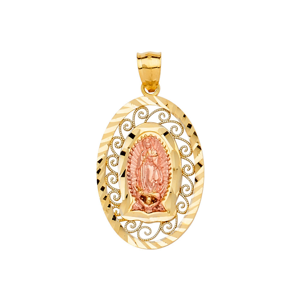 14K MOP+CZ Evil Eye Pendant