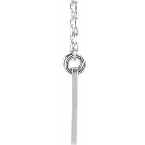 Thumbnail: 14K White Geometric 18" Necklace