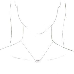 Thumbnail: 14K White Starburst 16" Necklace