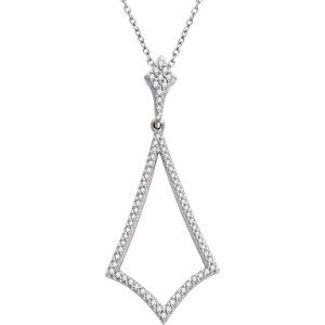 14K White 1/4 CTW Diamond 18" Necklace