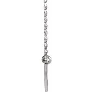 Thumbnail: 14K White Double Heart 17" Necklace