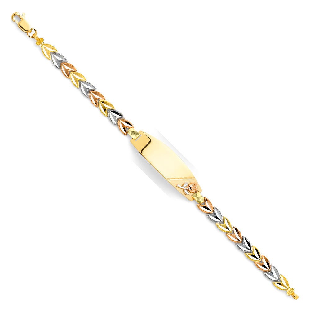 14K 3C FLOWER ID BRACELET