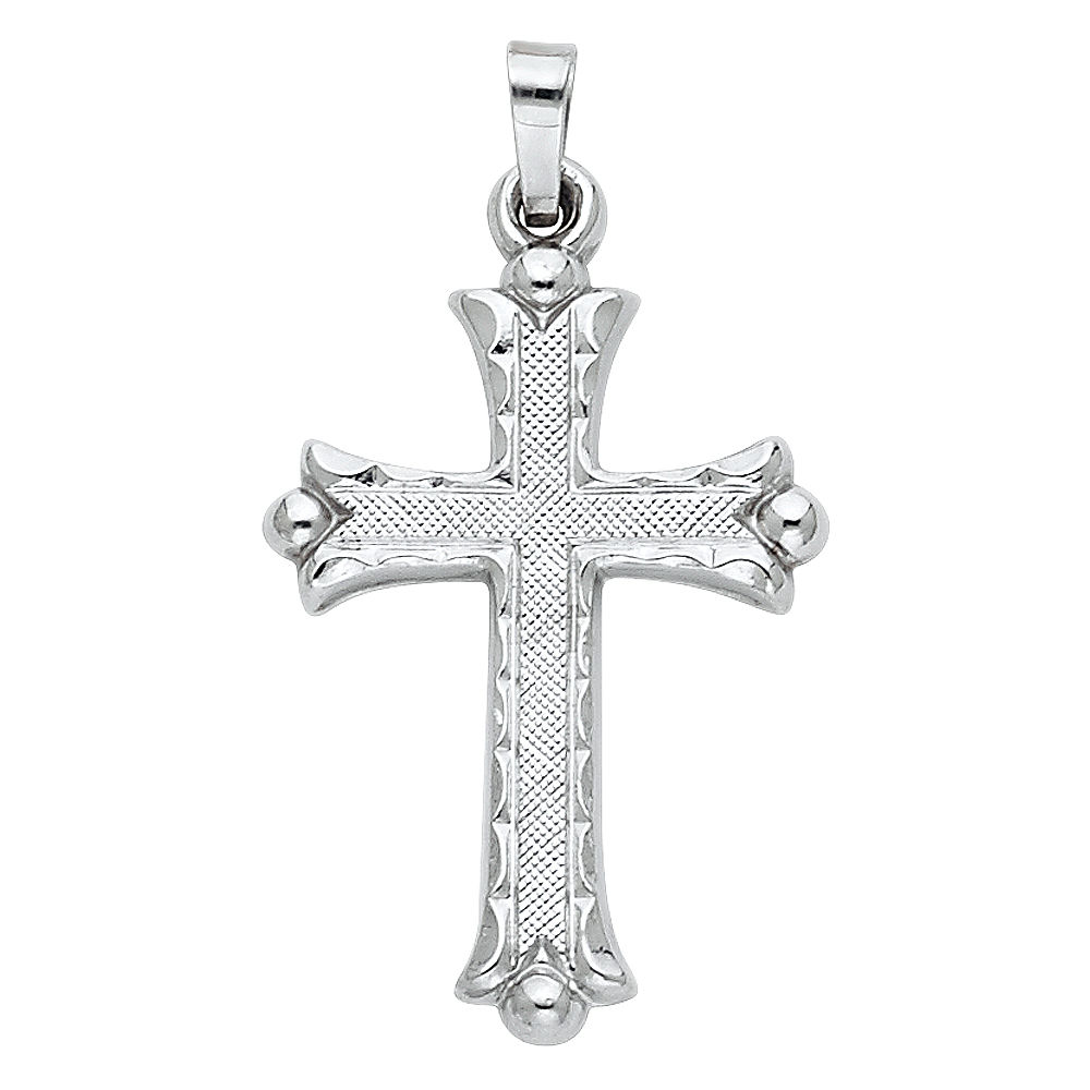 14K 2T CROSS PENDANT