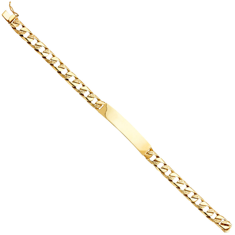14KY NUG CUBAN LINK ID BRACE