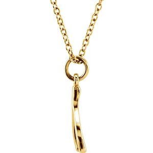 Thumbnail: 14K Yellow Tiny Posh® Wishbone 16-18" Necklace