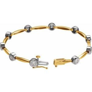 Thumbnail: 14K White 1 CTW Diamond Line 7 1/2" Bracelet