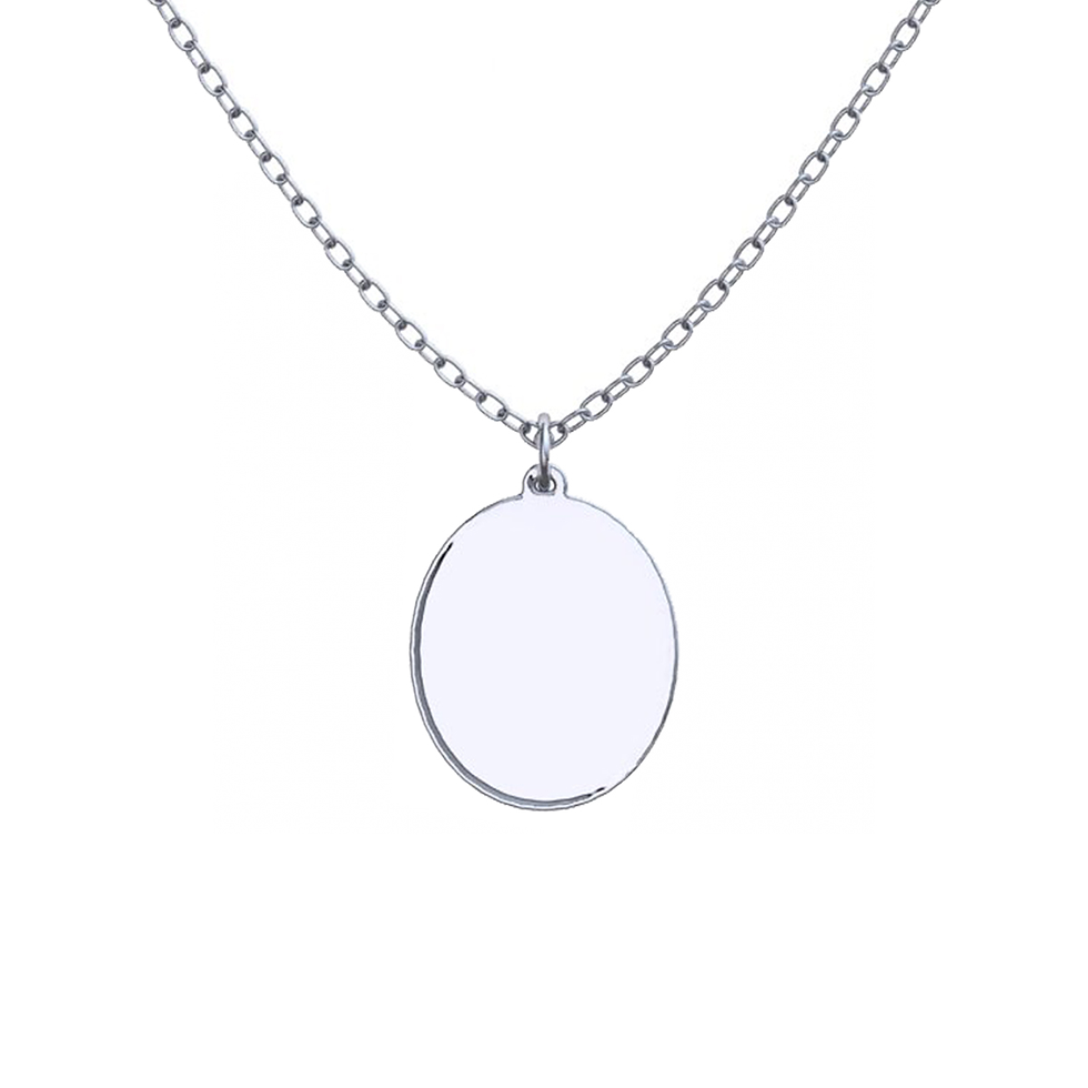 Thumbnail: LARGE OVAL LASER ENAMELED PENDANT