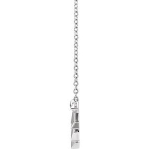 Thumbnail: 14K White Starburst 16" Necklace