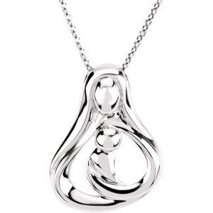 Sterling Silver 1 Child Mother's Embrace 18" Necklace