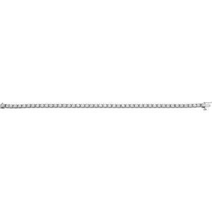 Thumbnail: 14K White Emerald & 2 1/3 CTW Diamond Line 7"  Bracelet