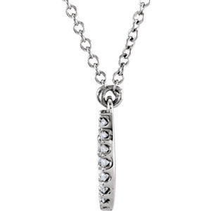 Thumbnail: Platinum .08 CTW Diamond Horseshoe 16" Necklace