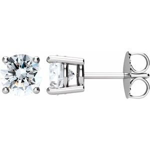 14K White 1 1/2 CTW Diamond Earrings