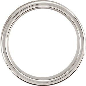Thumbnail: Cobalt 8 mm Black Laser Cross Design Band Size 11