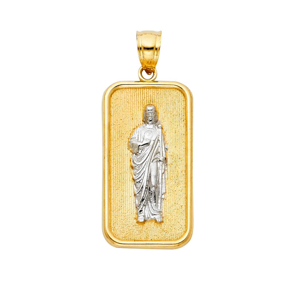 14K 2T CZ ST.JUDE THADDEUS PENDANT