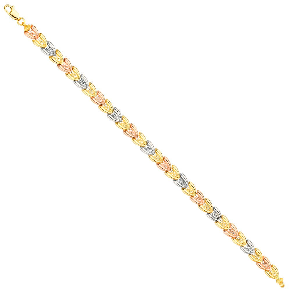 14K 3Color Bracelet