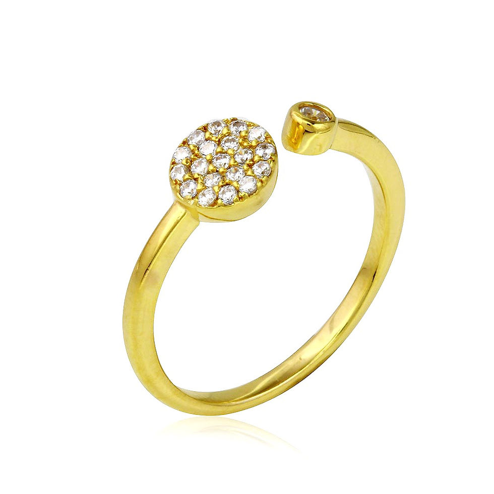 Thumbnail: 925 Open Cubic Zirconia Sterling Silver Ring