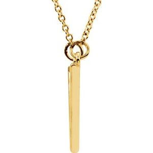 Thumbnail: 14K Yellow Triangle 16" Necklace