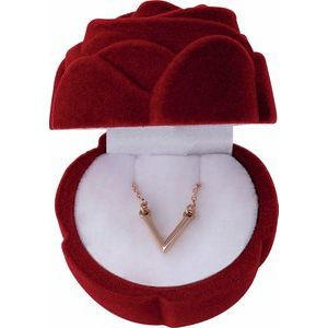 Thumbnail: 14K White "V" 16.5" Necklace