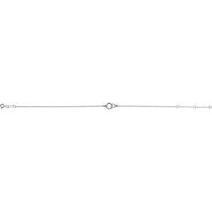 Thumbnail: 14K White Interlocking Circle Bracelet