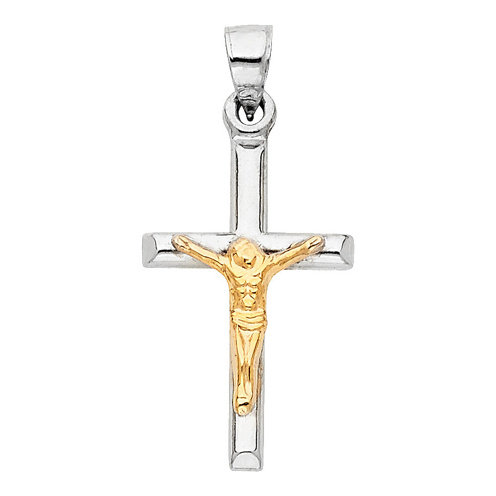 14K 2T CRUCIFIX PENDANT