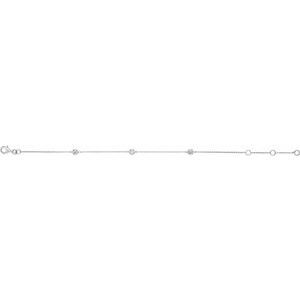 Thumbnail: 14K White 1/6 CTW Diamond Bezel-Set 3-Station Bracelet