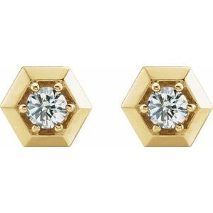 Thumbnail: 14K Yellow 1/2 CTW Lab-Grown Diamond Earrings