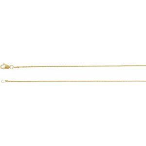 14K Yellow 1 mm Rounded Box 7" Bracelet
