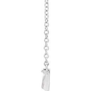 Thumbnail: 14K White Vintage-Inspired Bar 16" Necklace