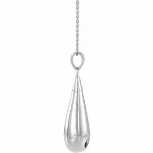 Thumbnail: Sterling Silver Tear of Love Ash Holder 18" Necklace