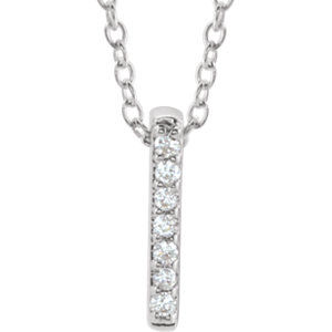 Thumbnail: 14K Yellow .05 CTW Diamond Bar 16-18" Necklace
