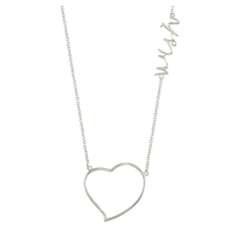 Heart Wish" Sterling Silver Necklace