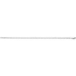 Thumbnail: Sterling Silver 3 mm Curb 9.5" Anklet