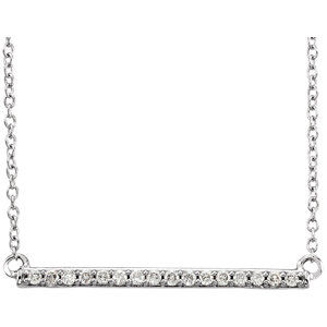 Thumbnail: 14K Yellow 1/6 CTW Diamond Bar 18" Necklace