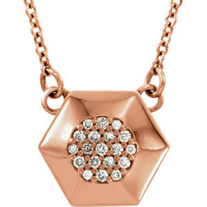 Thumbnail: 14K Yellow .08 CTW Diamond Geometric 16.5" Necklace