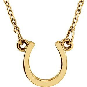 14K Yellow Tiny Posh® Horseshoe 16-18" Necklace