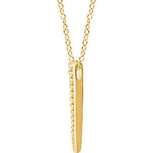 Thumbnail: 14K Yellow 1/4 CTW Diamond Graduated 16-18" Bar Necklace