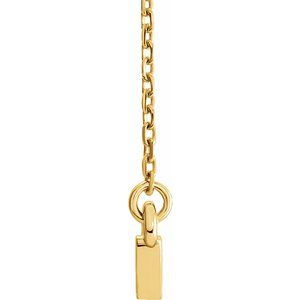 Thumbnail: 14K White Triangle Bar 16-18" Necklace