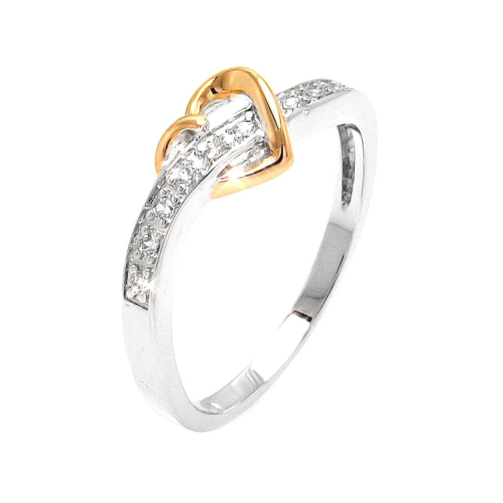 Heart Cubic Zirconia Sterling Silver Ring