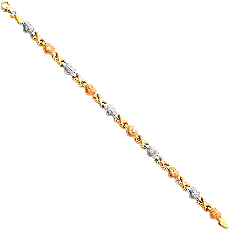 14K LIGHT STAMPATO BRACELET