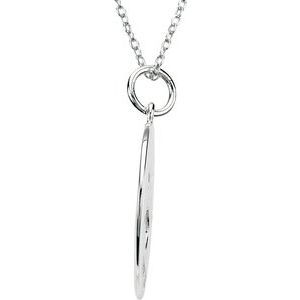 Thumbnail: Sterling Silver Heart U Back™ Dog Lover Paw 18" Necklace