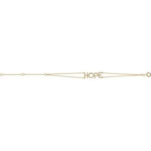 Thumbnail: 14K Yellow 1/4 CTW Diamond Hope 5-7" Bracelet